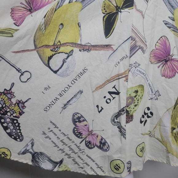 Retrolicious A Line Dress Birds Butterflies Pin Up Rockabilly Retro Modcloth SM - Picture 10 of 13